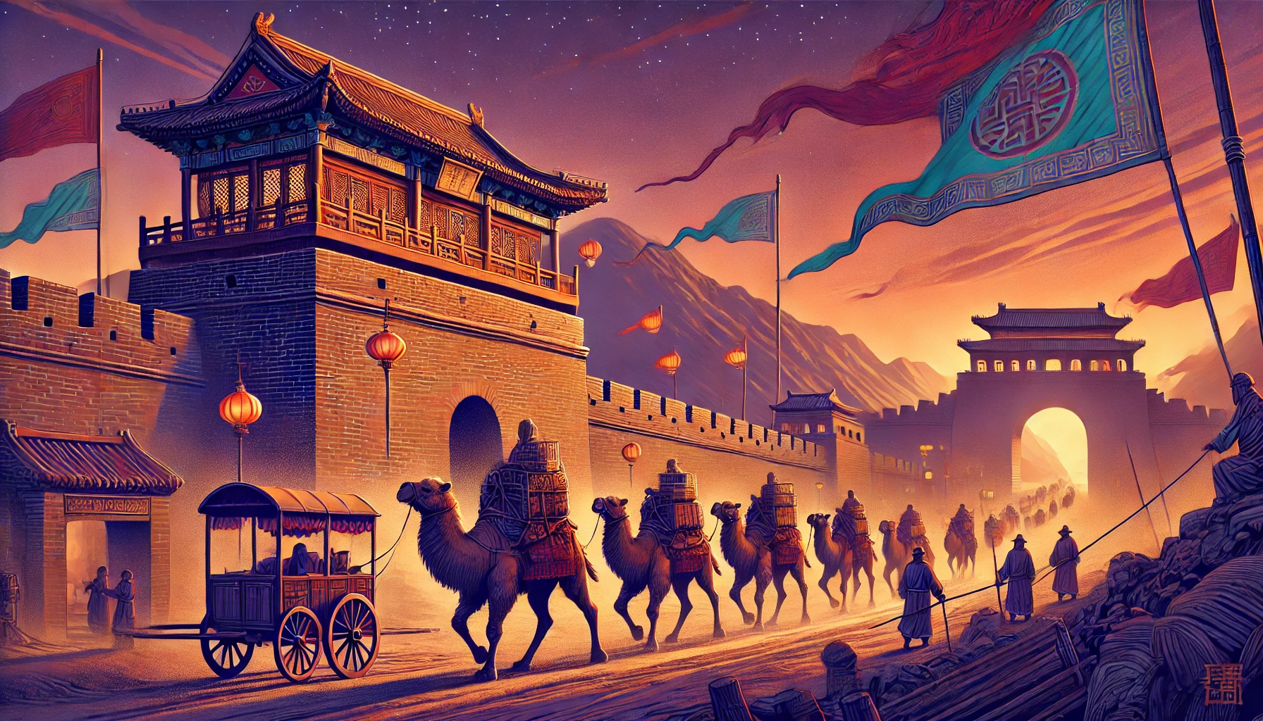 route de la soie chine illustration