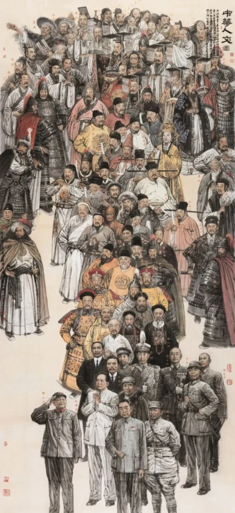 représentation des différentes dynasties en chine