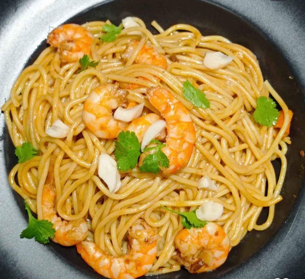nouilles crevettes
