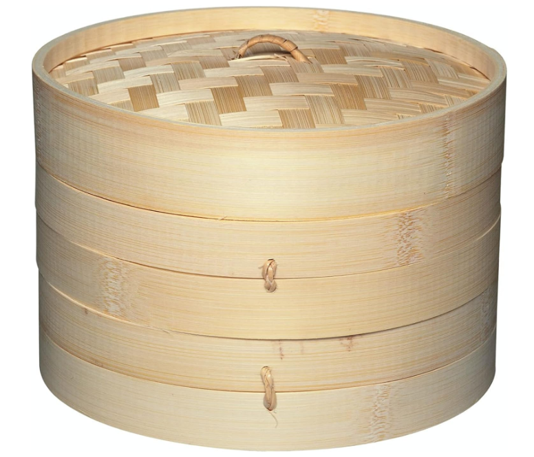 Panier vapeur en bambou pour raviolis et légumes chinois