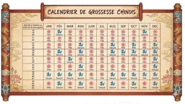 Calendrier Chinois Grossesse 2026 Fille Ou Gar on calendrier-chinois-grossesse-2026-fille-ou-gar-on