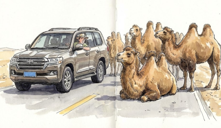 voiture sur les routes du xinjiang
