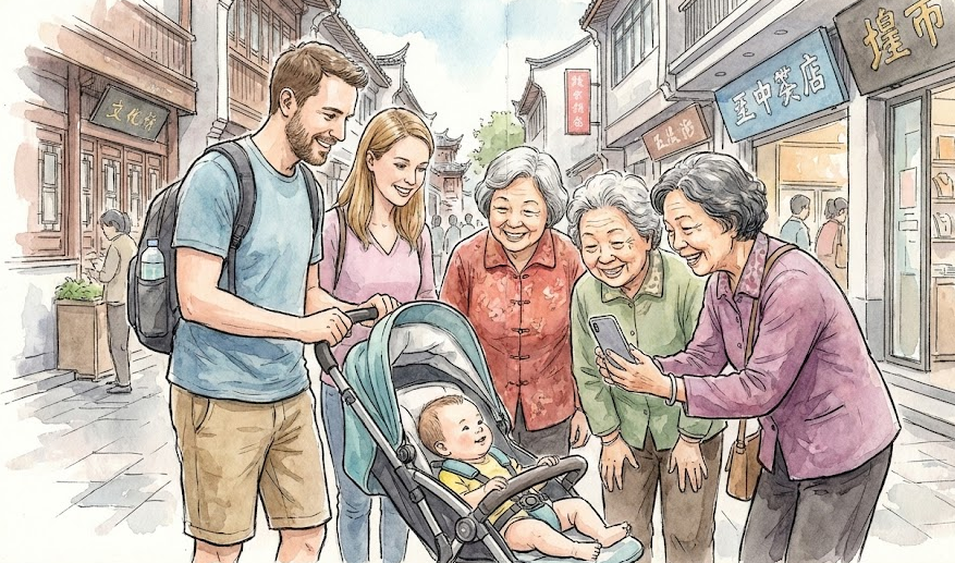 partir avec bebe en chine