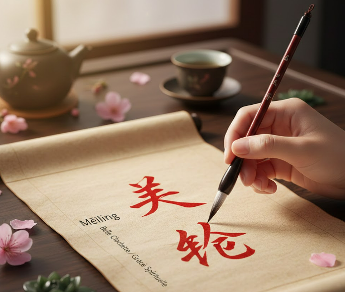 calligraphie prenoms chinois
