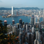 vue depuis victoria peak sur la baie de hong kong