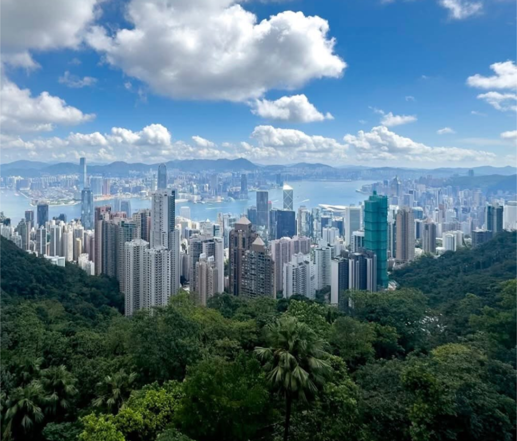 vue magnifique de victoria peak sur hong kong
