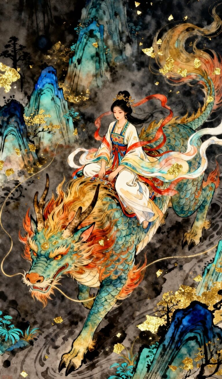 qilin peinture
